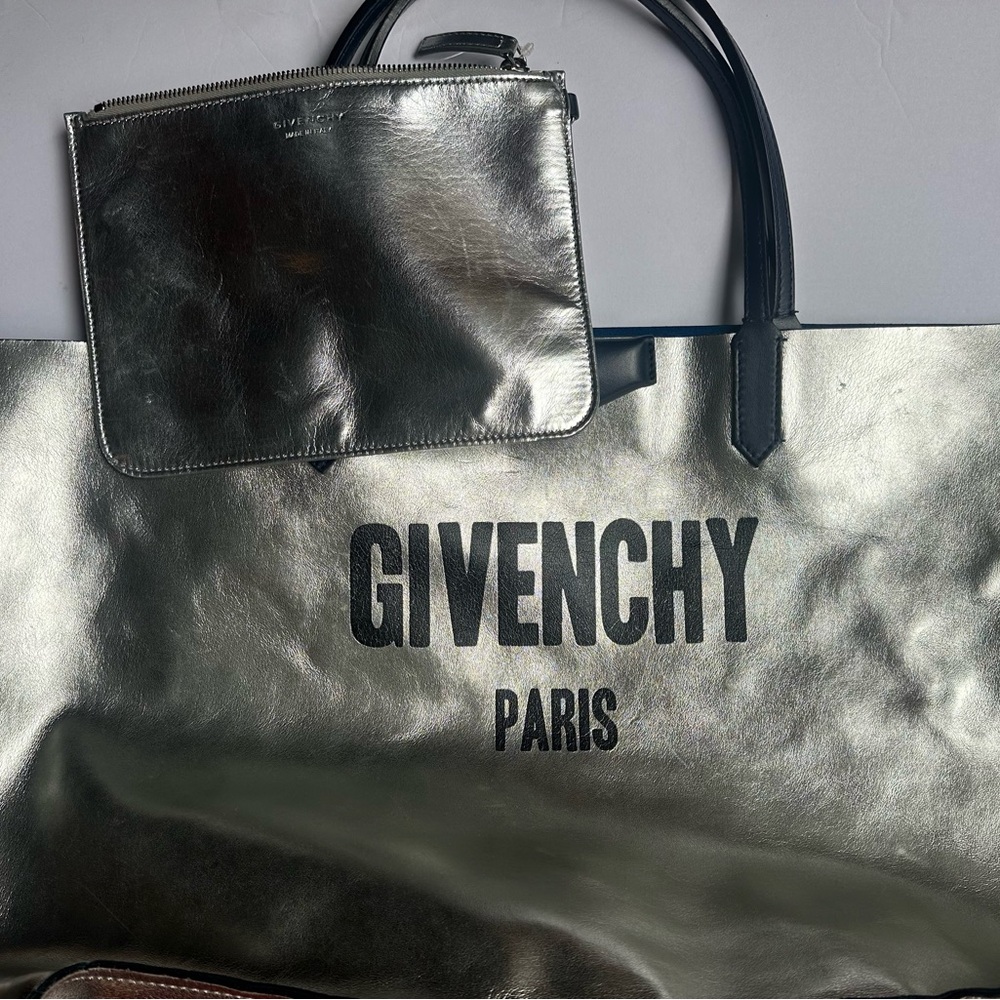 Givenchy Reversible Tote. Silver One Side Cobalt … - image 1